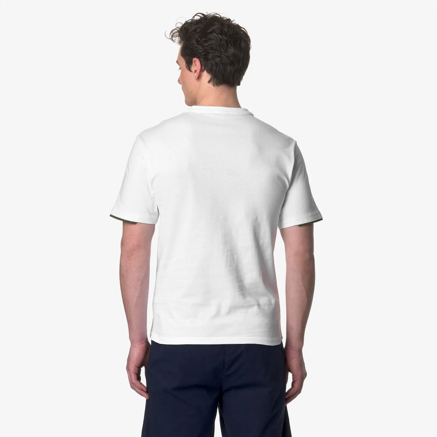 K-Way Fantome Contrast Pockets tricou barbati alb-verde