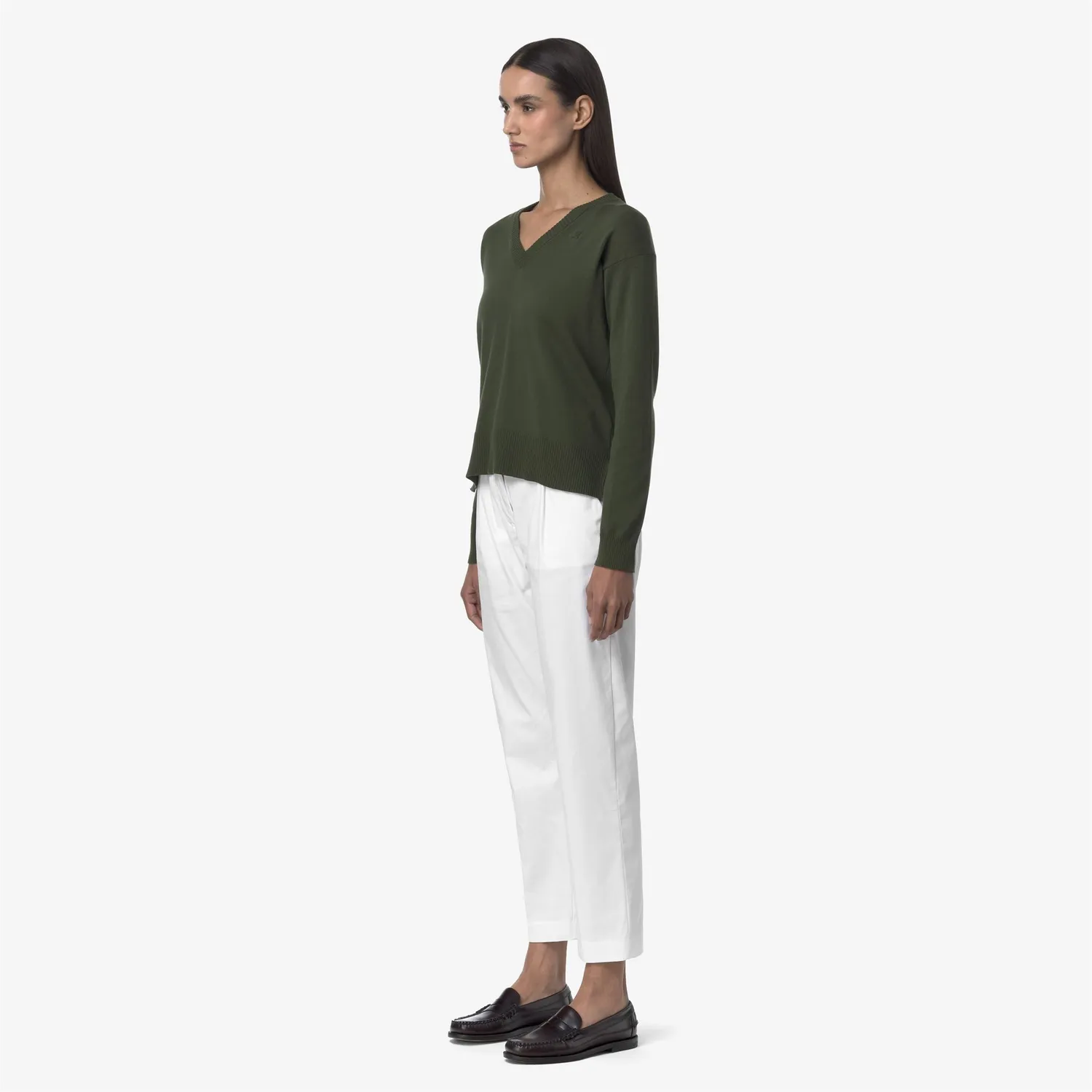 K-Way Eyre pantaloni chino White stretch
