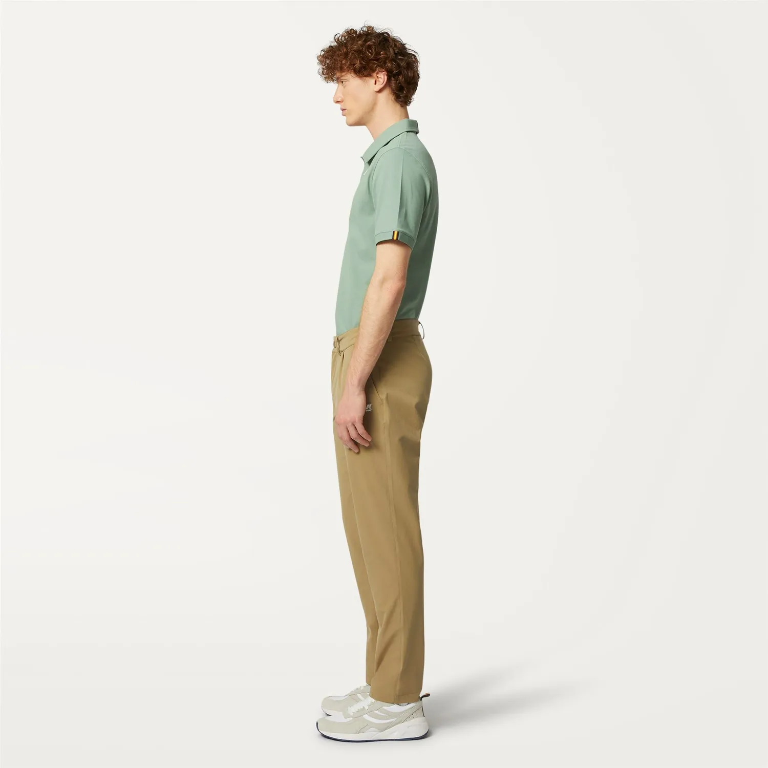 K-Way Gael pantaloni chino barbati bej Khaki stretch