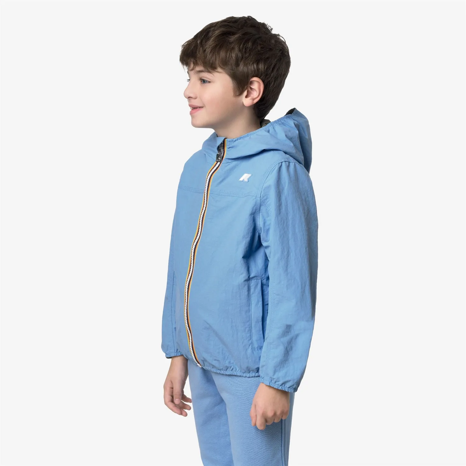 K-Way Jake Cotton Double geacă băiat bleu reversibilă