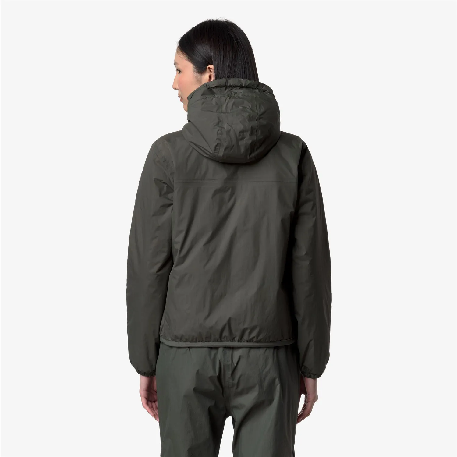 K-Way Claudette Warm geaca dama verde impermeabila