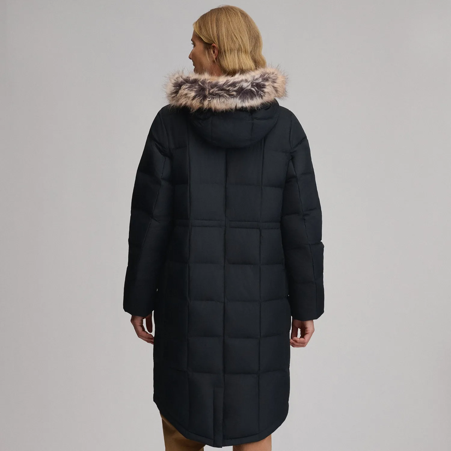 Eddie Bauer Heritage parka neagra lunga captusita