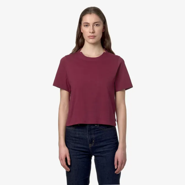 K-Way Amilly Tricou Dama Bumbac Rosu Inchis
