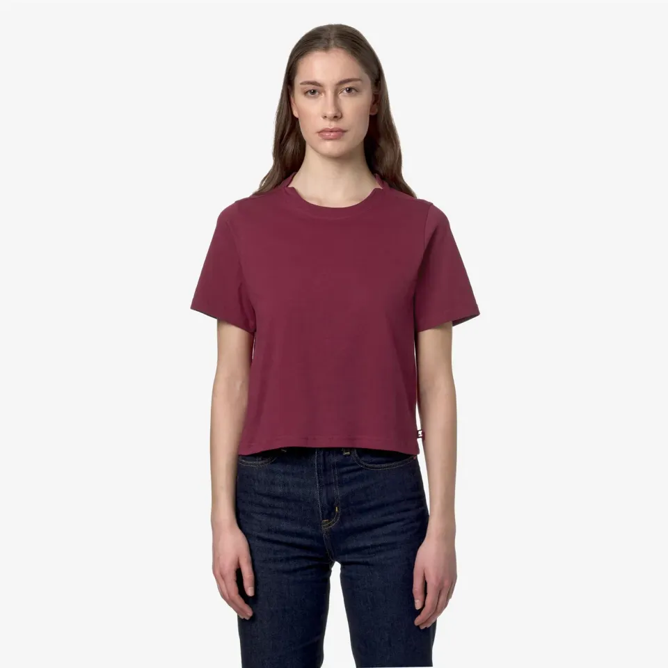 K-Way Amilly Tricou Dama Bumbac Rosu Inchis