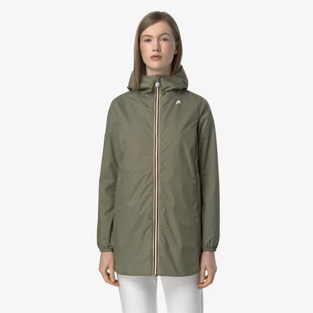 K-Way Sophie Plus.2 Double palton dama verde reversibil