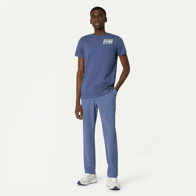 K-Way Gael Light pantaloni chino bărbați albastru indigo