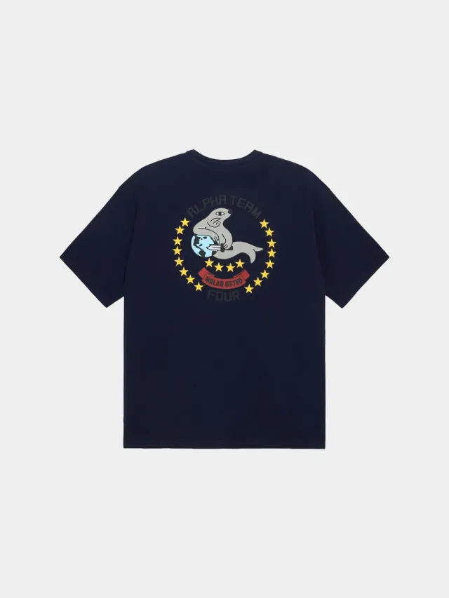 Alpha Industries Alpha Seal Relaxed Tee tricou replica blue