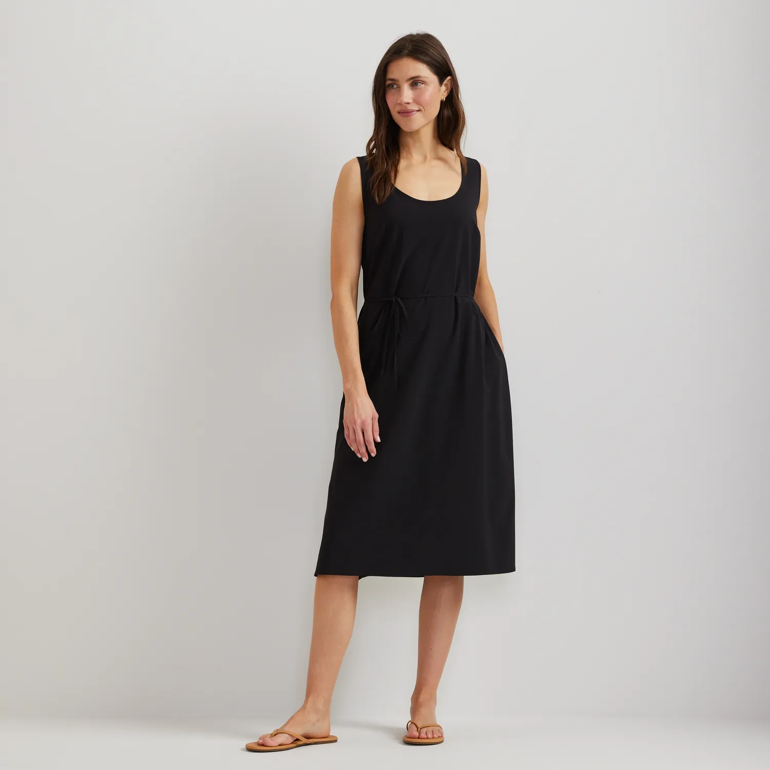 Eddie Bauer Departure rochie midi neagra cu nod