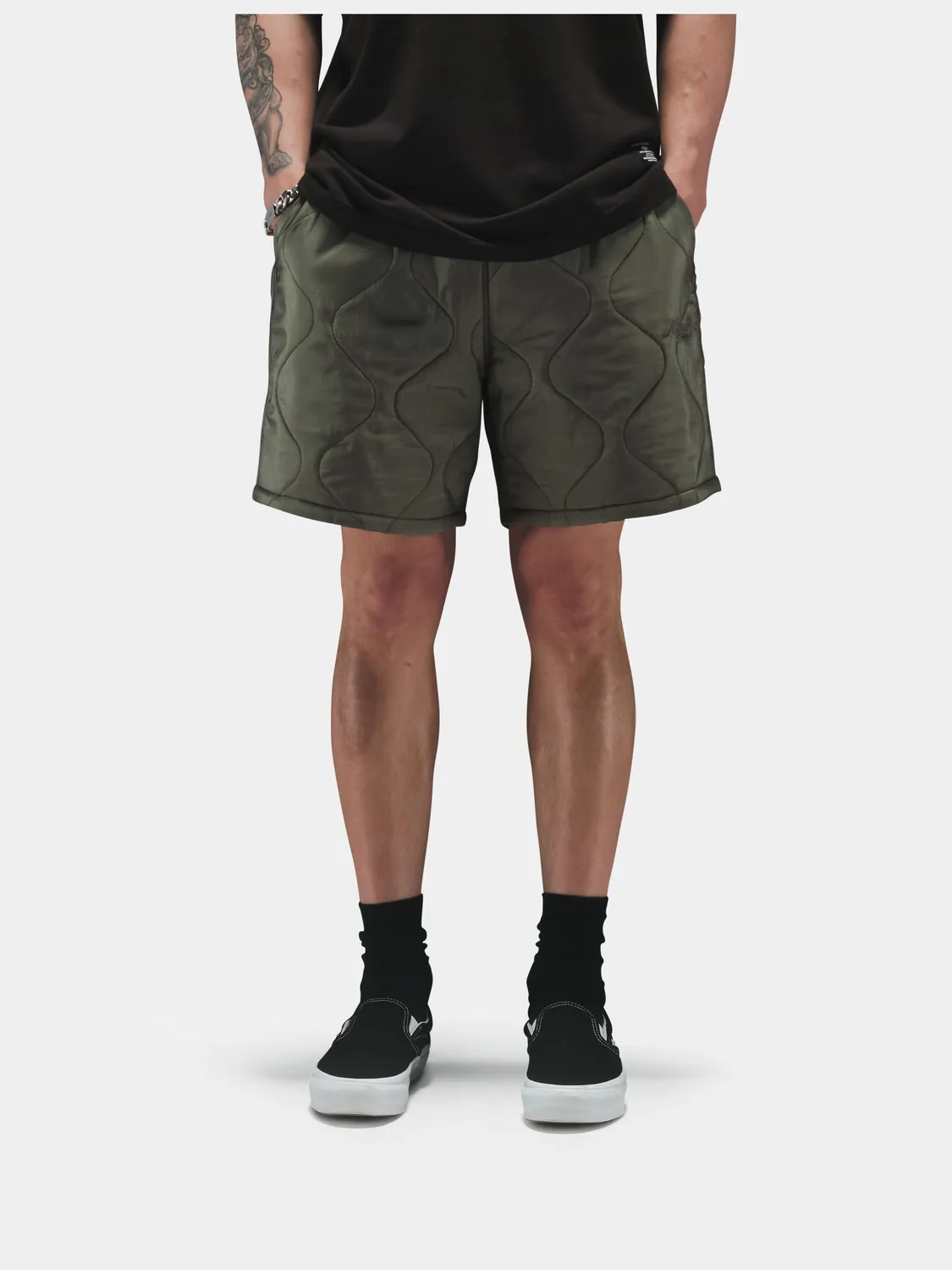 Alpha Industries Relaxed Quilted sort verde OG-107