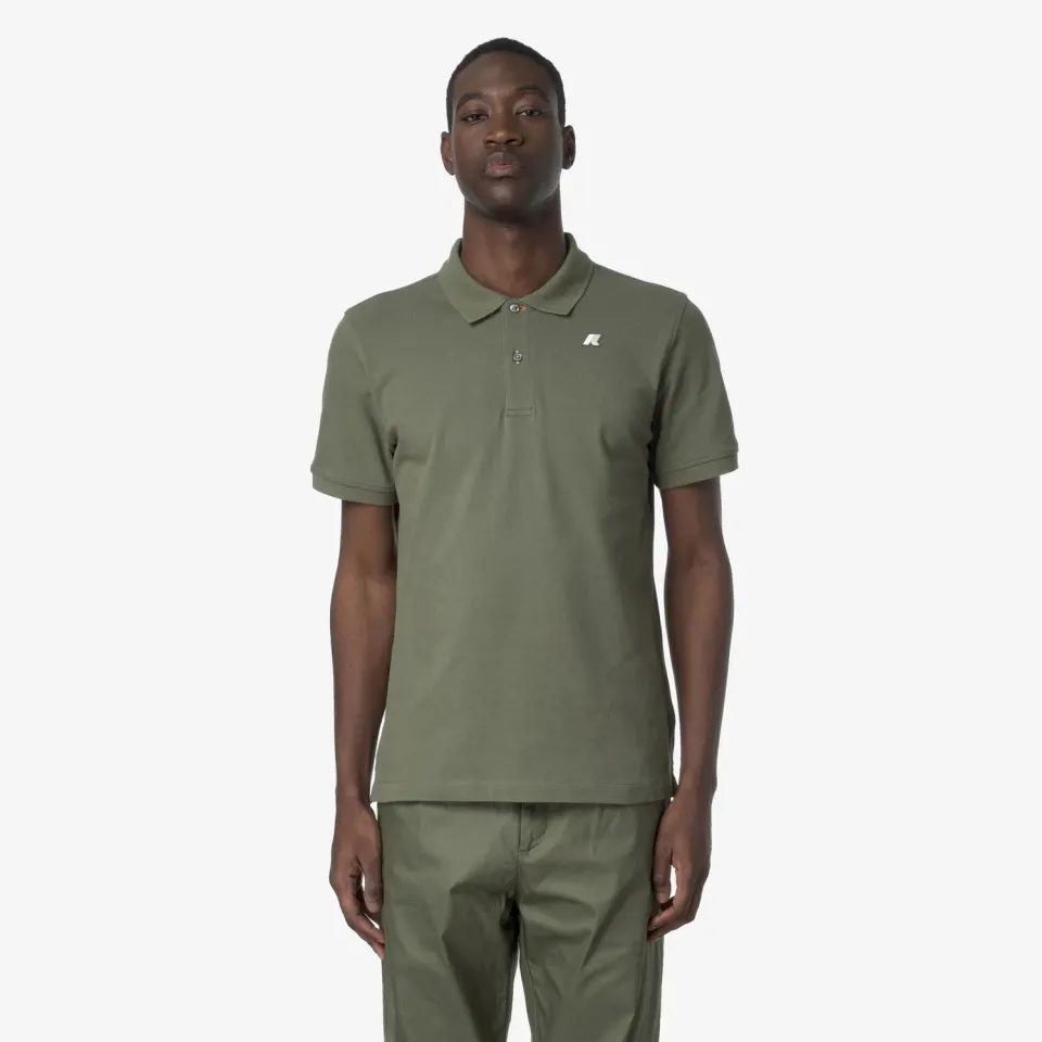 K-Way Vinnie Pique Slim polo barbati verde lichen elastic