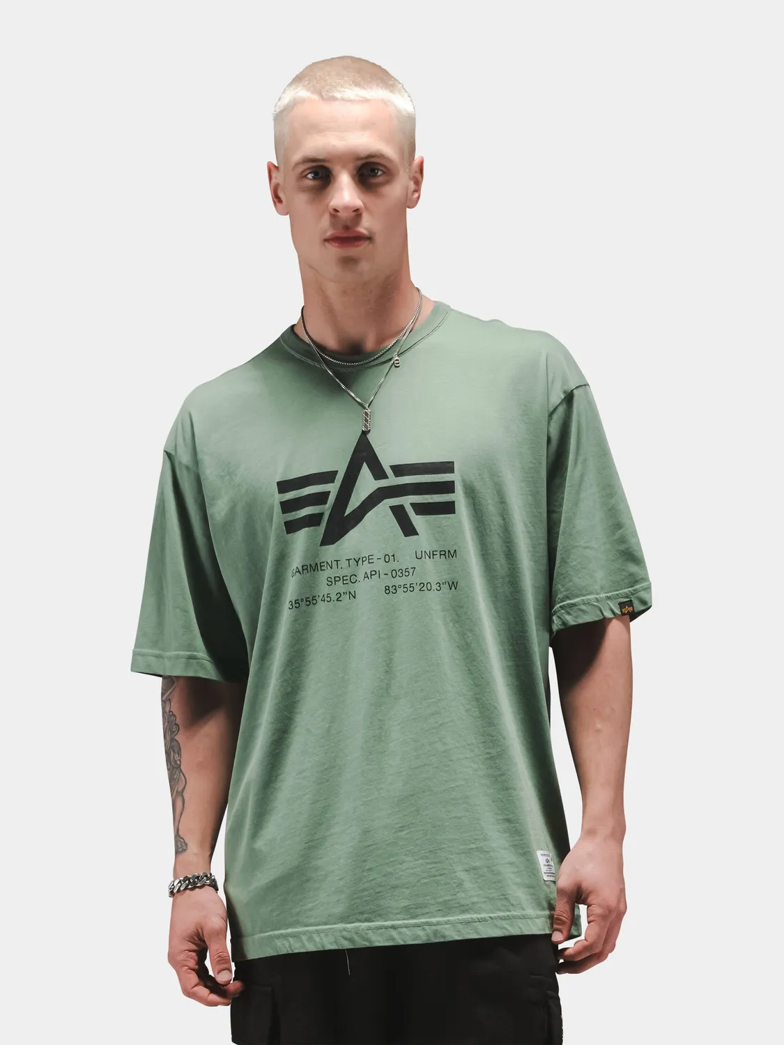 Alpha Industries Coordinates tricou negru bumbac
