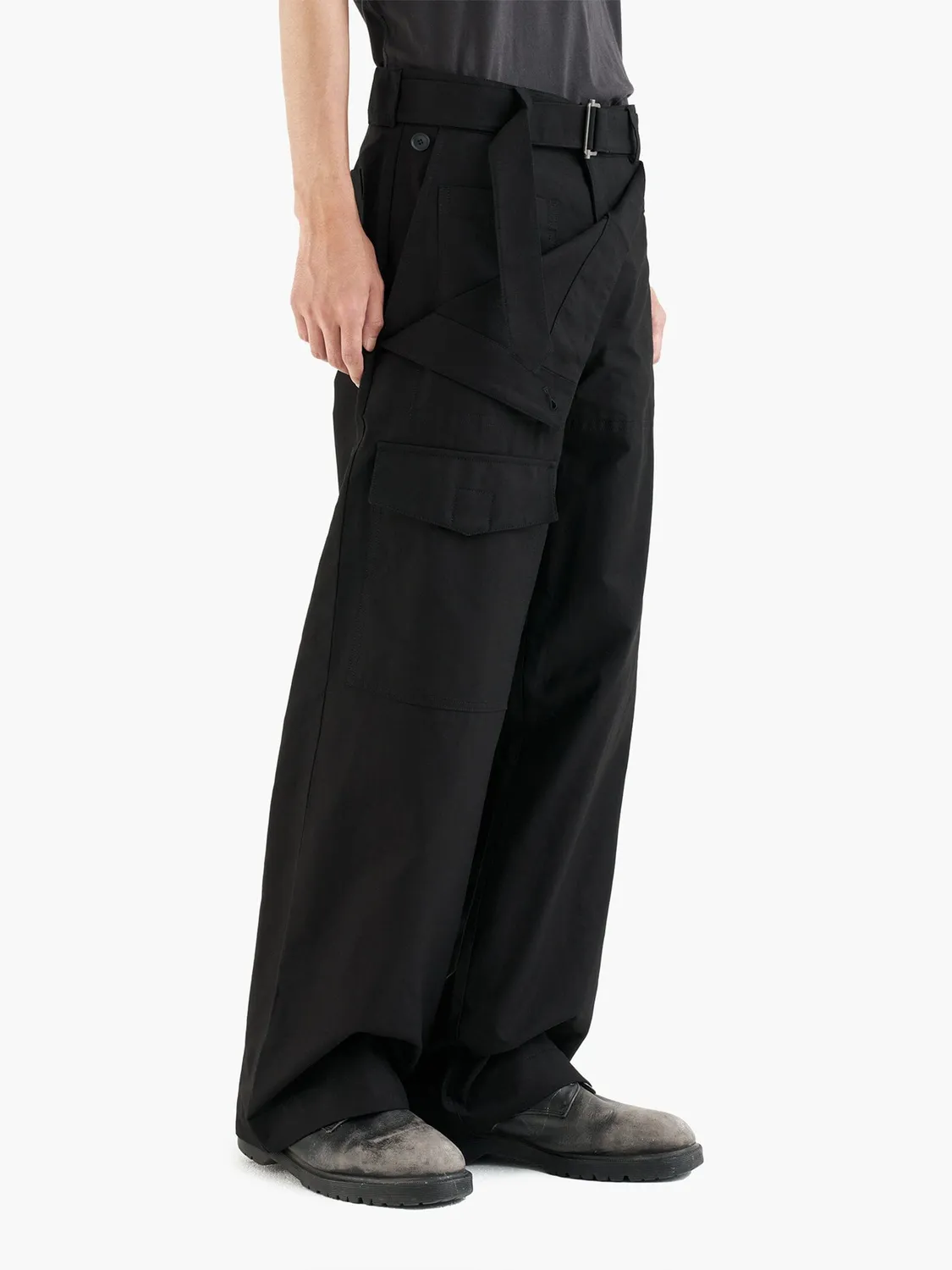 Alpha Industries Jiyong Kim Double Front pantaloni negri bumbac