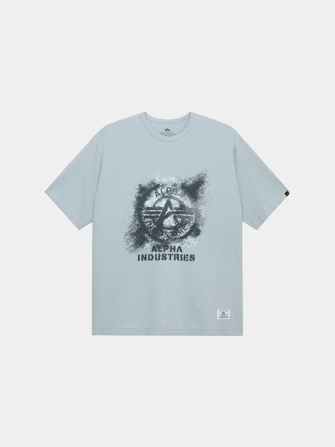 Alpha Industries Relaxed Faded Print tricou negru bumbac