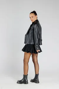 Mareus Diamond 358 geaca piele dama Diamond oversized
