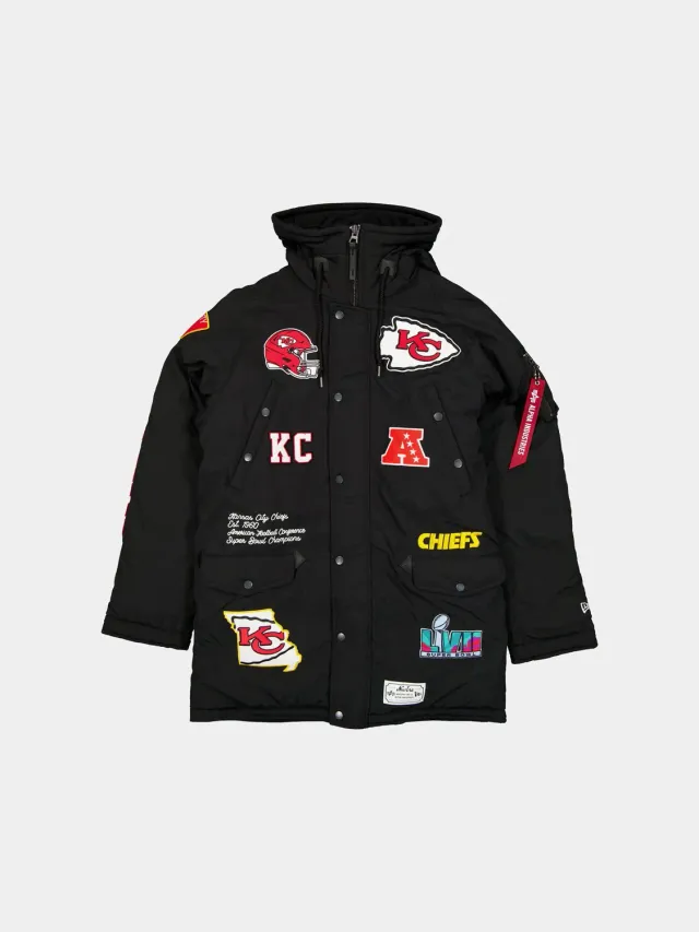 Alpha Industries N-3B Kansas City Chiefs parka neagra