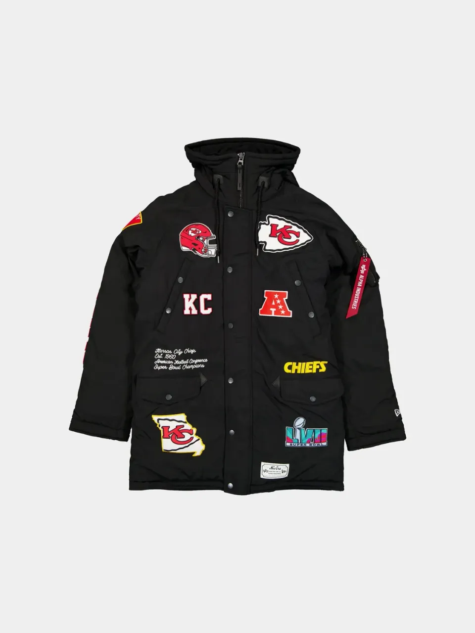 Alpha Industries N-3B Kansas City Chiefs parka neagra