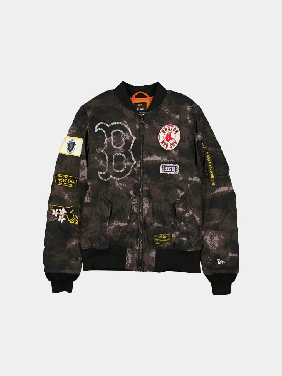 Alpha Industries MA-1 Boston Red Sox bomber negru reversibil