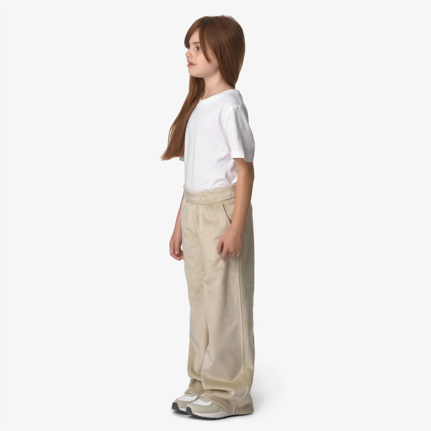 K-Way Jenny Velour Polar pantaloni fete bej caldurosi