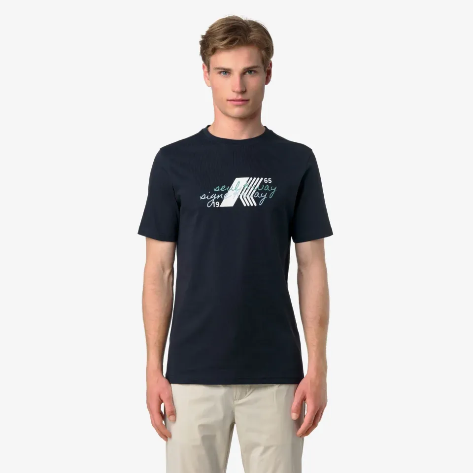 K-Way Odom Jersey tricou barbati albastru bumbac