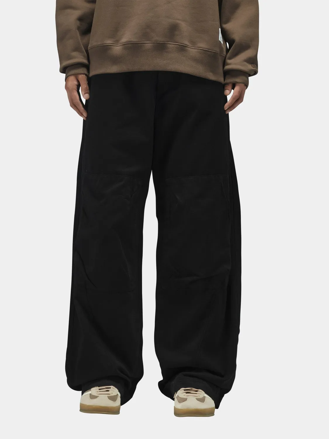 Alpha Industries Oversized Washed pantaloni negri bumbac