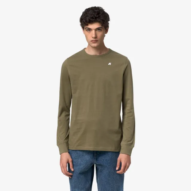K-Way Elmer JS Peach tricou verde army slim