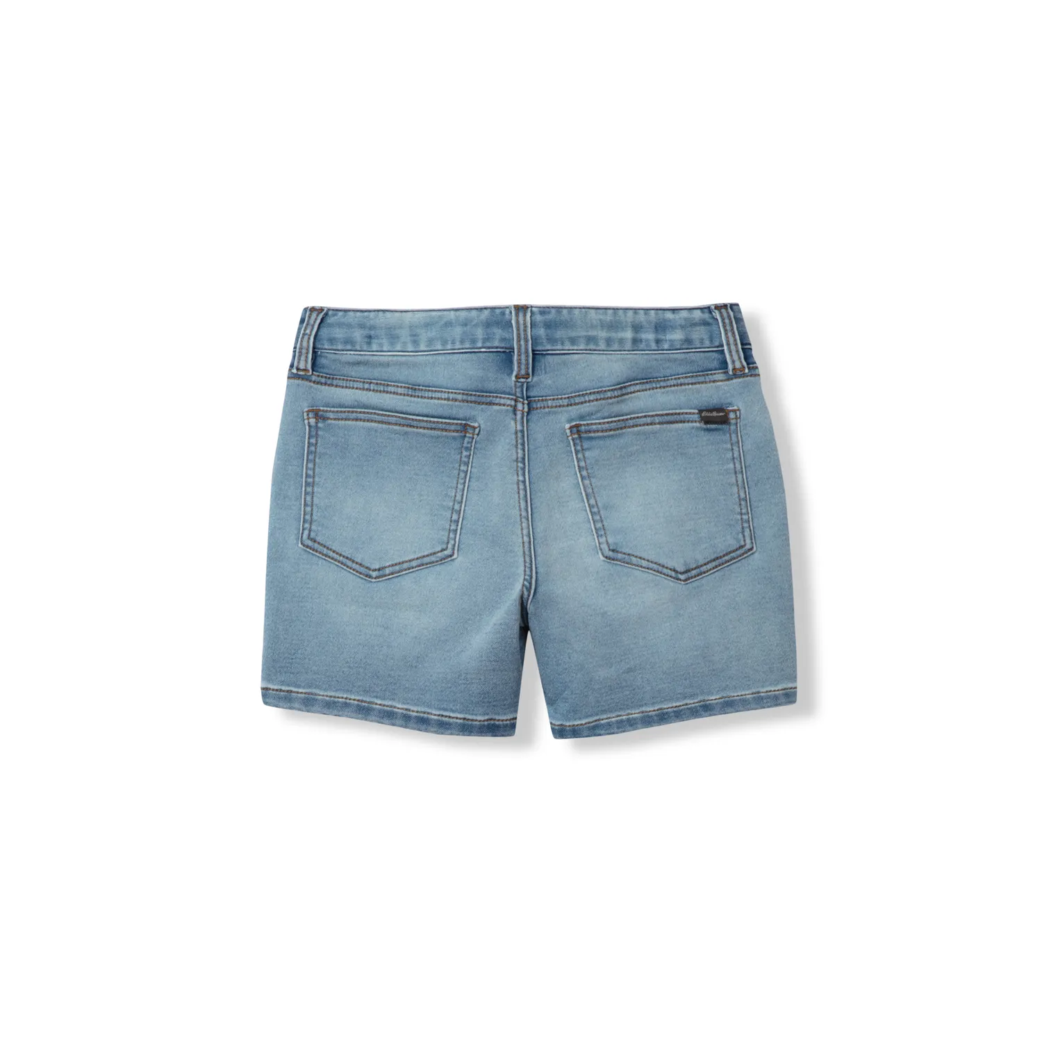 Eddie Bauer Flex Knit Denim Shorts pantaloni scurti Light Wash elastic