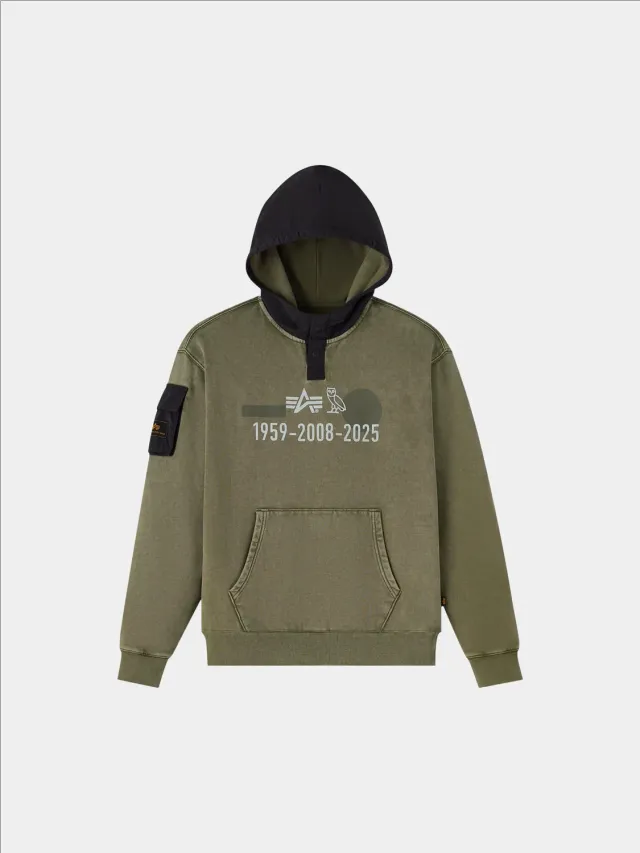 Alpha Industries OVO hanorac verde OG-107 cu gluga