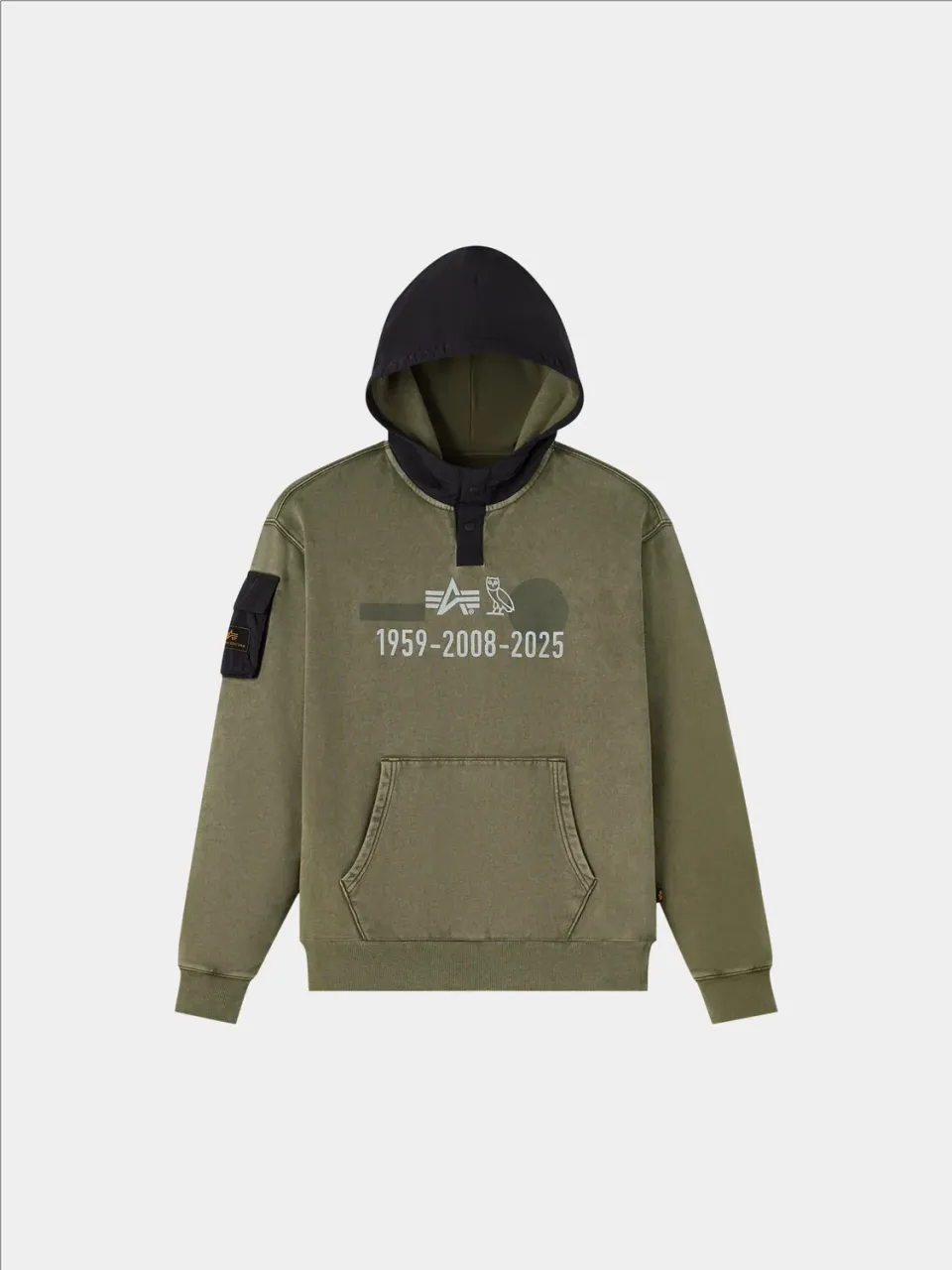 Alpha Industries OVO hanorac verde OG-107 cu gluga