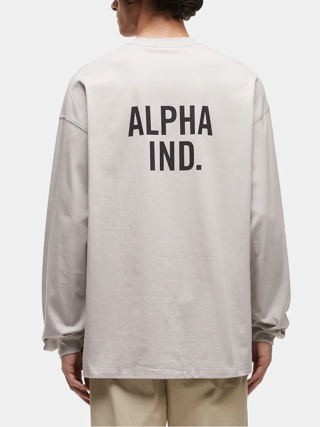 Alpha Industries UNFRM Pocket tricou maneca lunga ivory bumbac