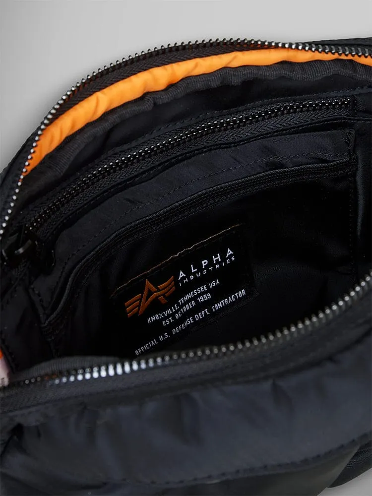 Alpha Industries Nylon Messenger geantă neagră 4,3L