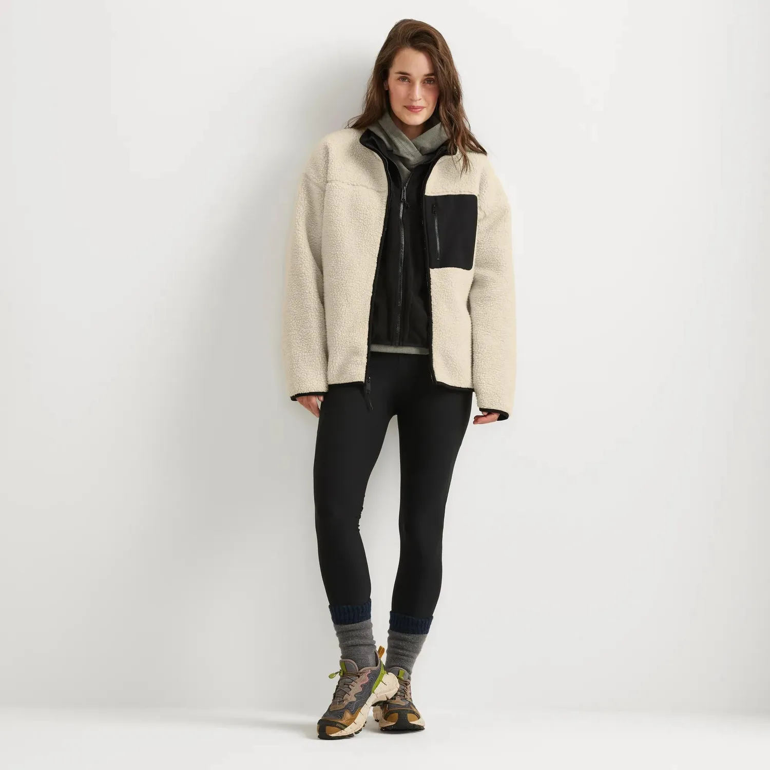 Eddie Bauer Chilali geaca fleece oyster calduroasa