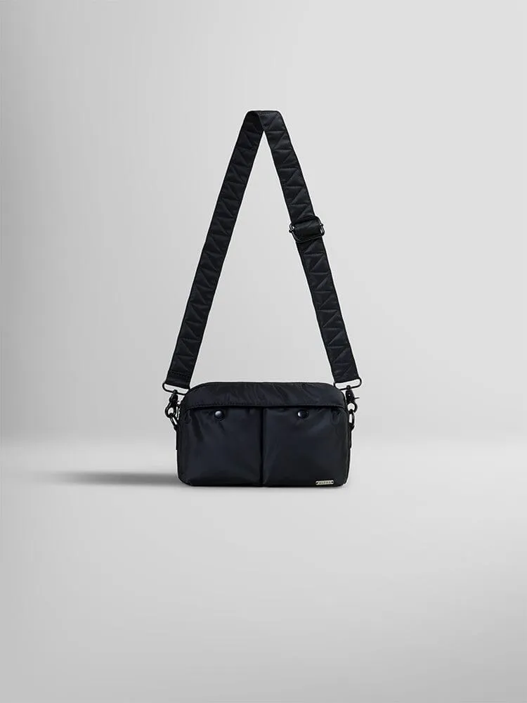 Alpha Industries Nylon Messenger geantă neagră 4,3L