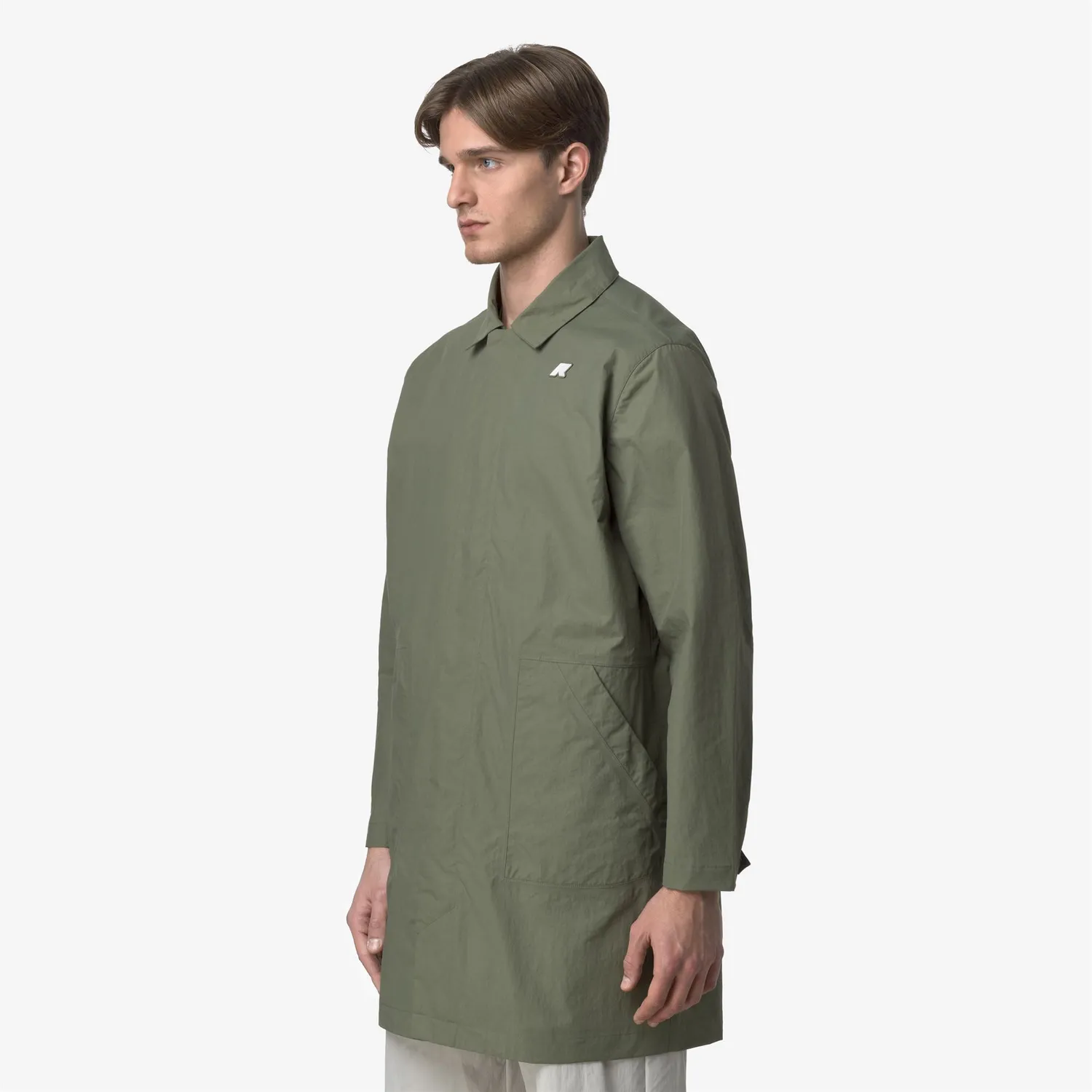 K-Way Kenley palton bărbați verde 3/4 rezistent