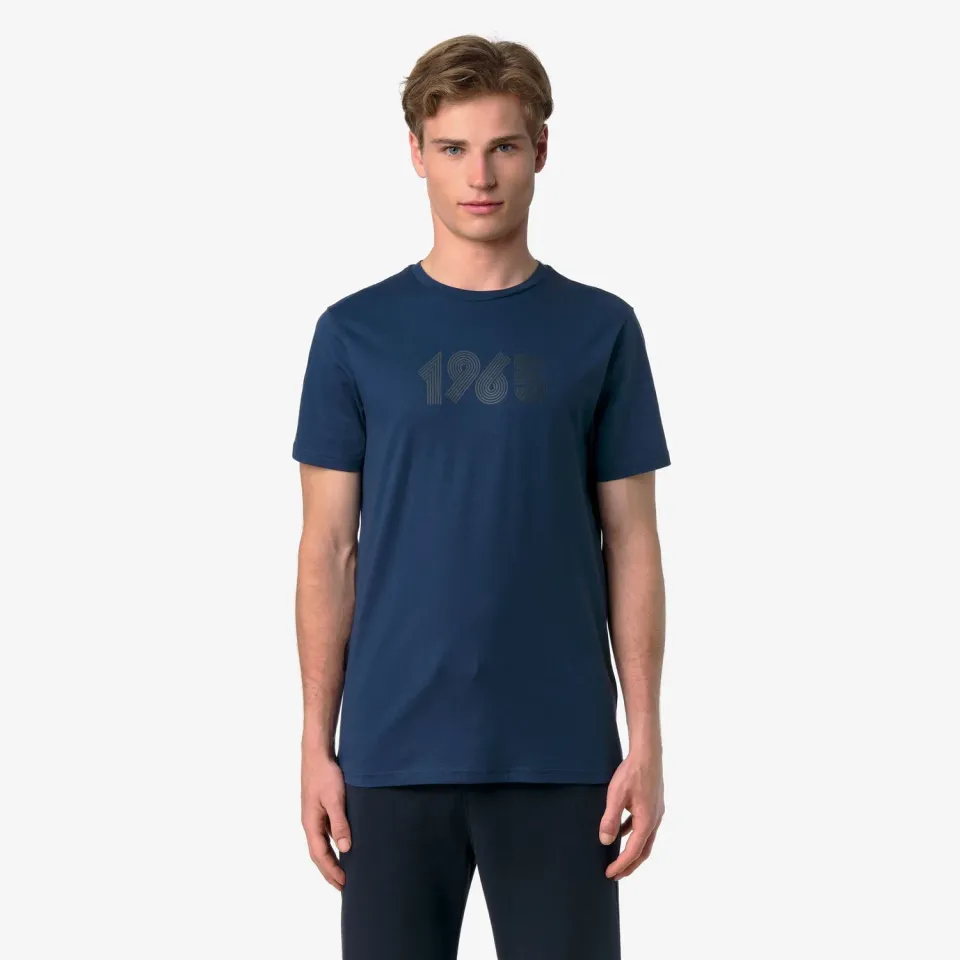 K-Way Leonide 1965 Print tricou unisex albastru bumbac
