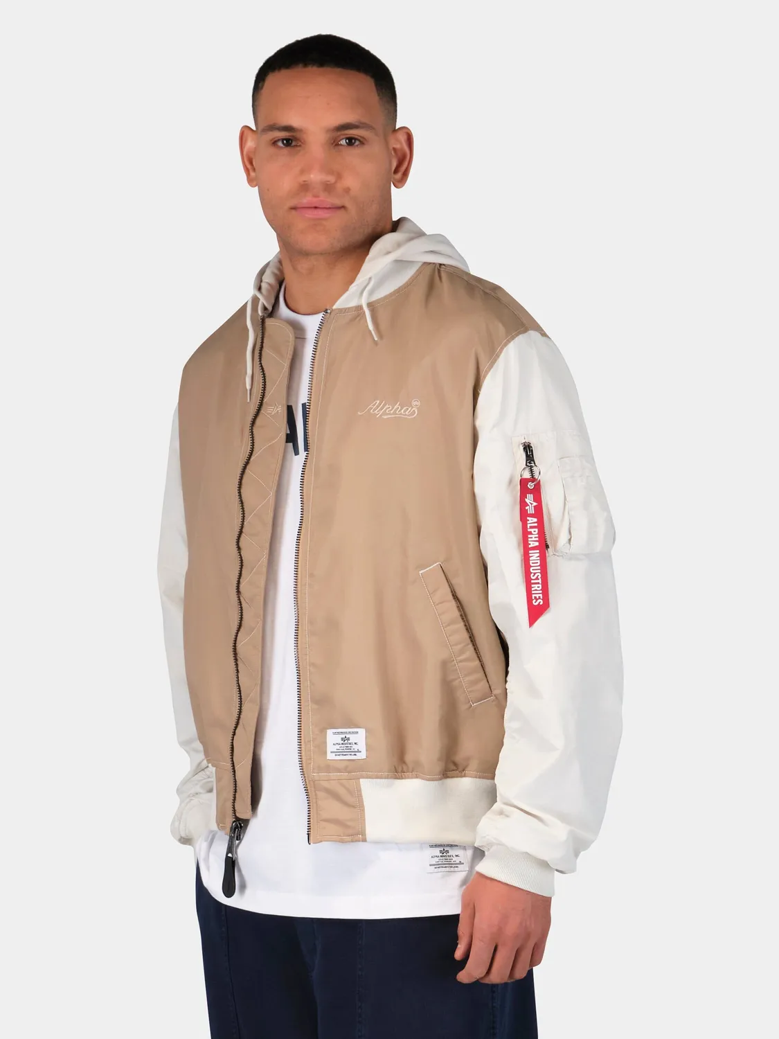 Alpha Industries L-2B Relaxed Varsity geacă Dust Khaki ușoară