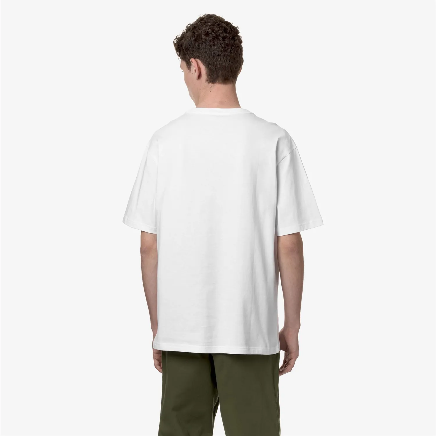 K-Way Fantome Print-Pocket tricou barbati alb bumbac