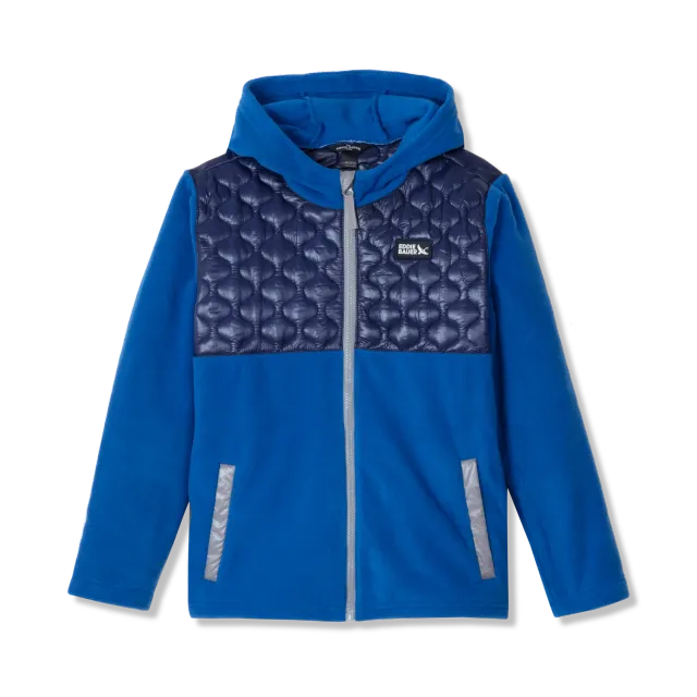 Eddie Bauer Quest Fleece Mixed Media Hooded geaca copii navy blue