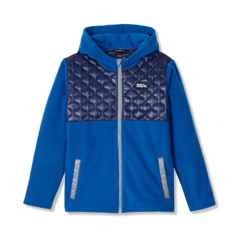 Eddie Bauer Quest Fleece Mixed Media Hooded geaca copii navy blue