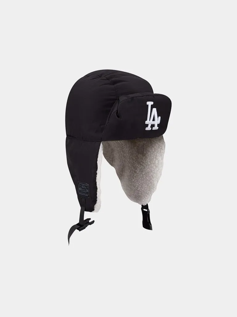 Alpha Industries Dodgers caciula trapper neagra puf