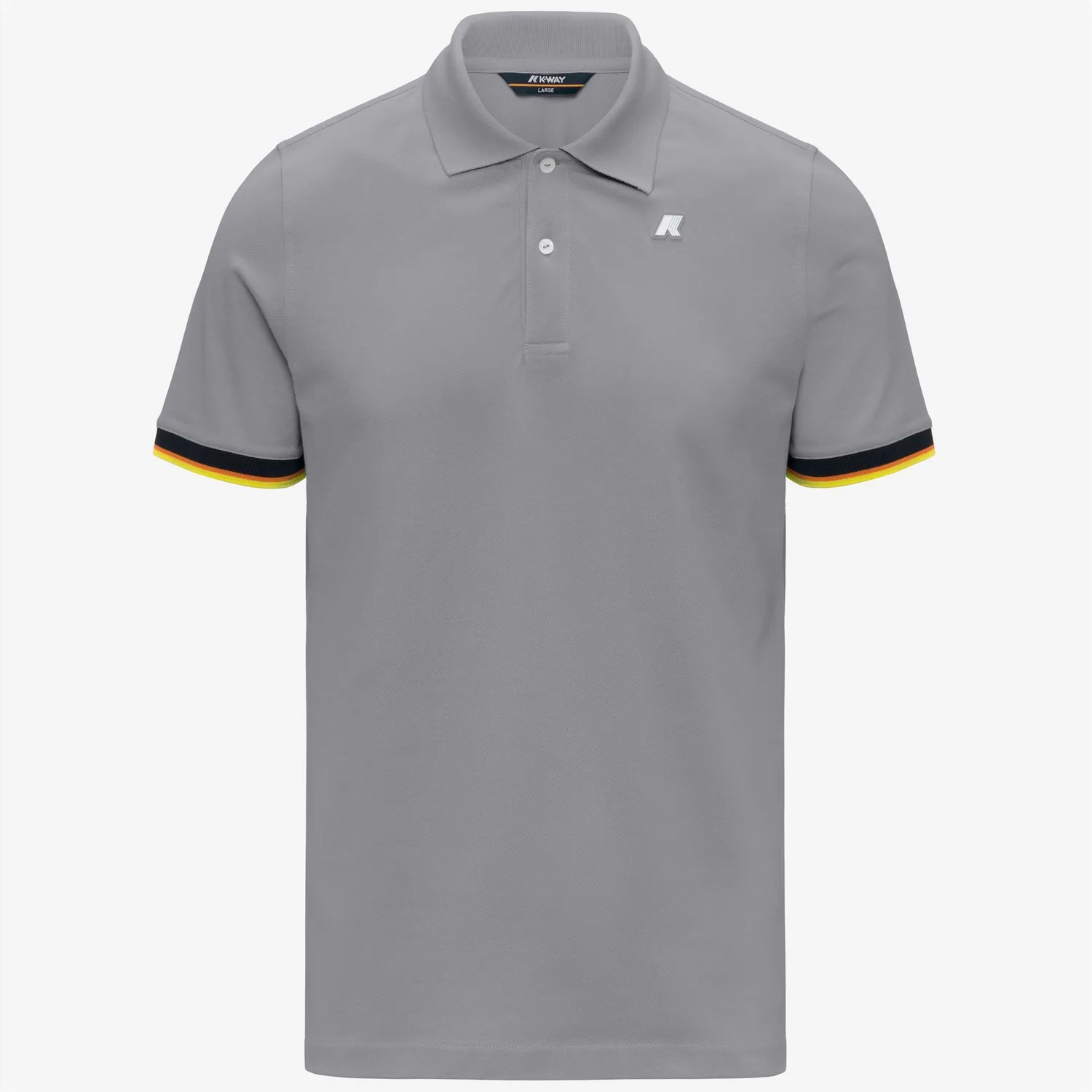 K-Way Vincent Pique Slim polo barbati gri din bumbac