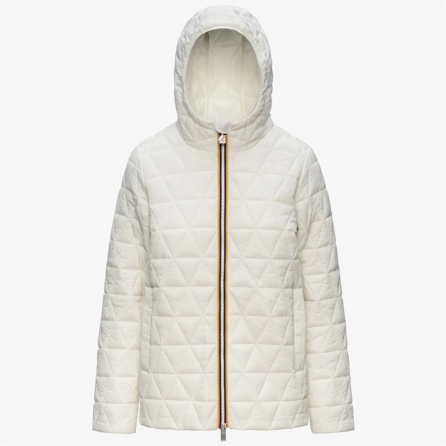 K-Way Madlaine Diamond Quilted Warm geacă alb natural