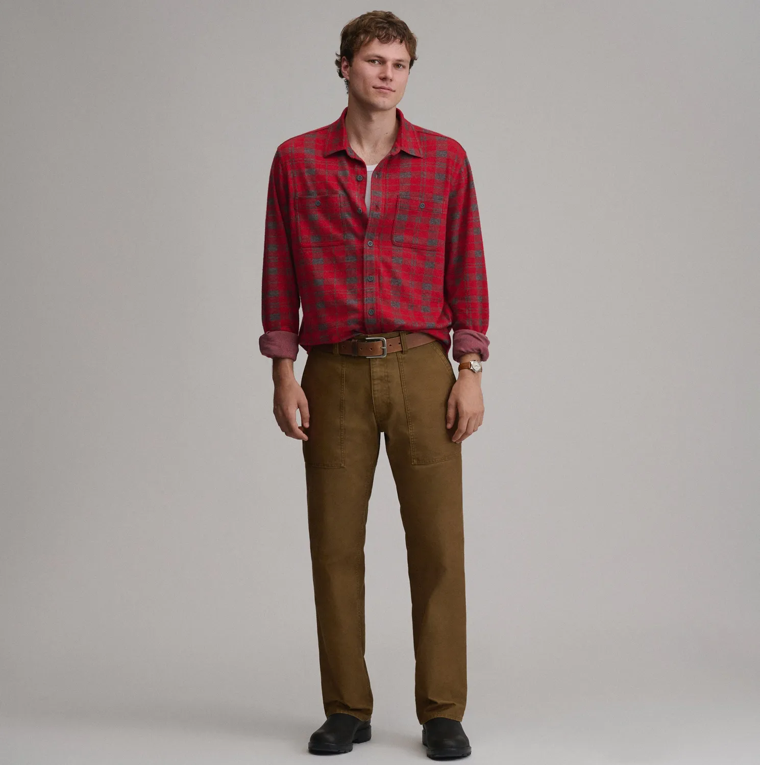 Eddie Bauer Soft Knit Shirt camasa barbati Carbon tricot moale