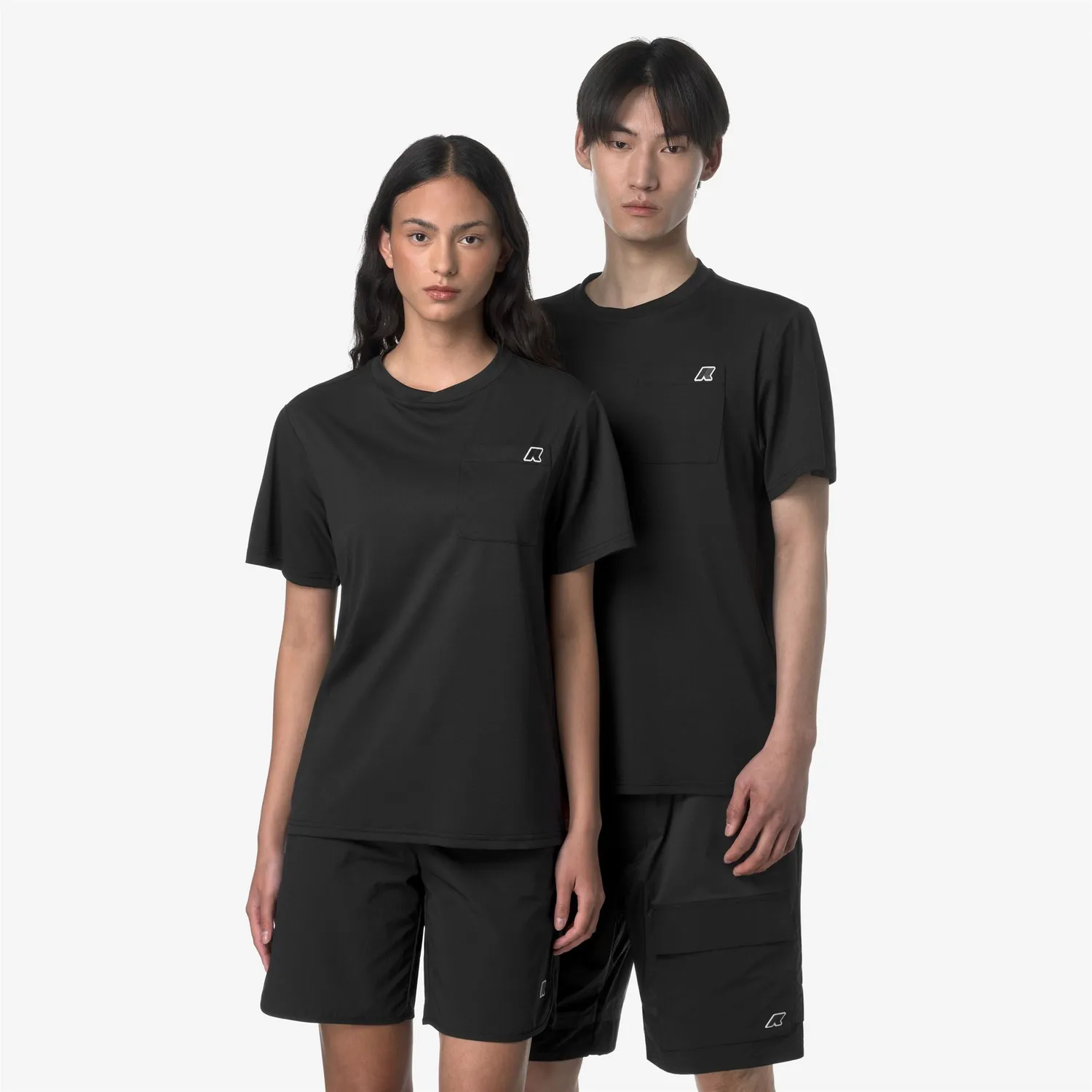 K-Way Suivant tricou unisex Black Pure cu buzunare