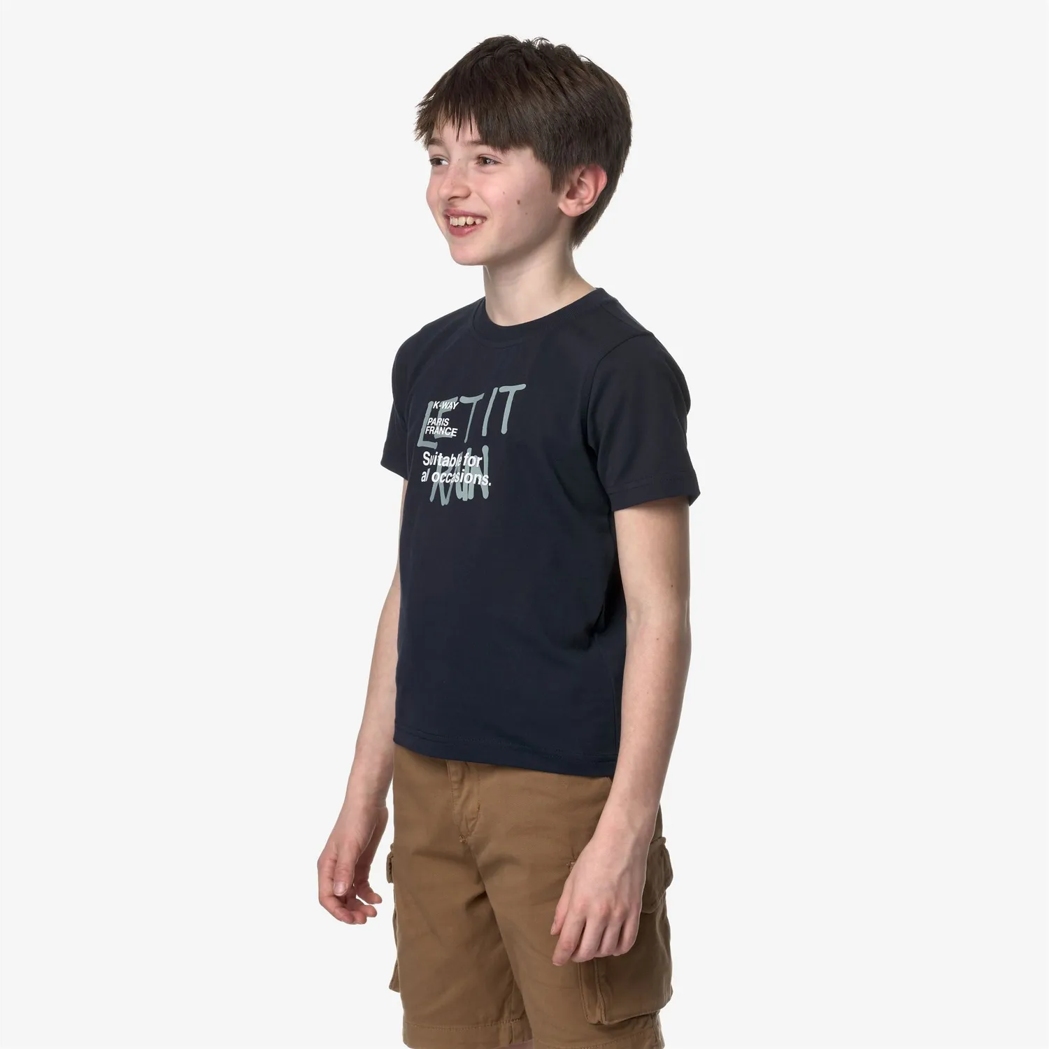 K-Way Odom Let It Rain tricou baieti albastru bumbac