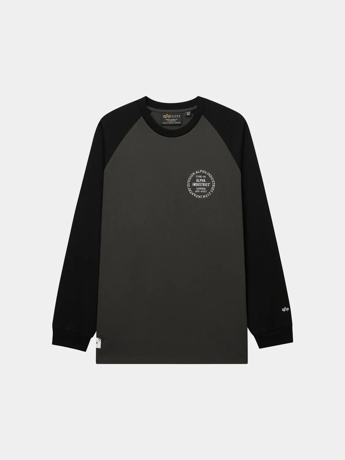 UNFRM Raglan tricou maneca lunga verde negru