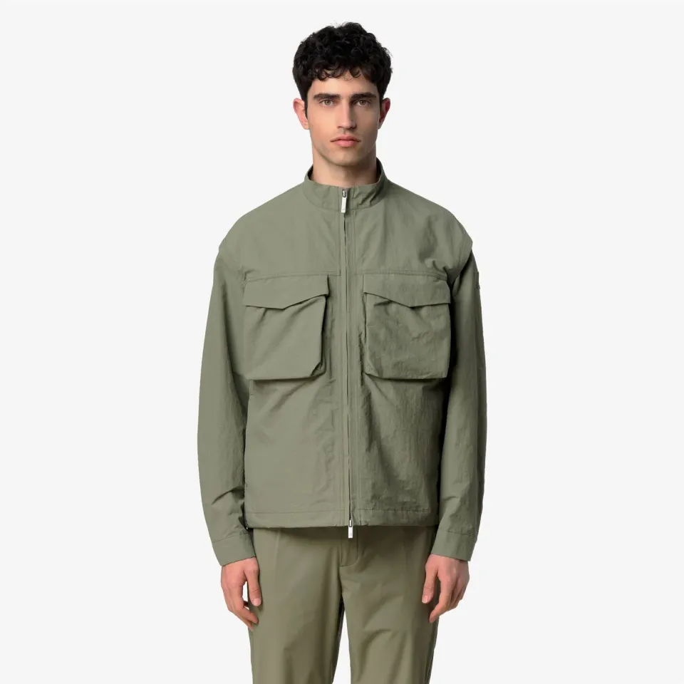 K-Way Orian Cotton Blend geacă verde lichen