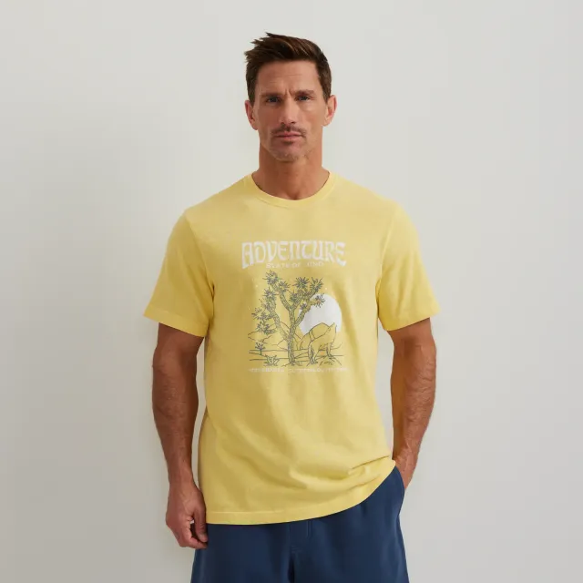 Eddie Bauer Desert Adventure tricou galben bumbac