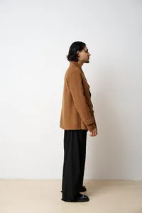 Mareus Cognac 531 palton barbati lana scurta 100% lana
