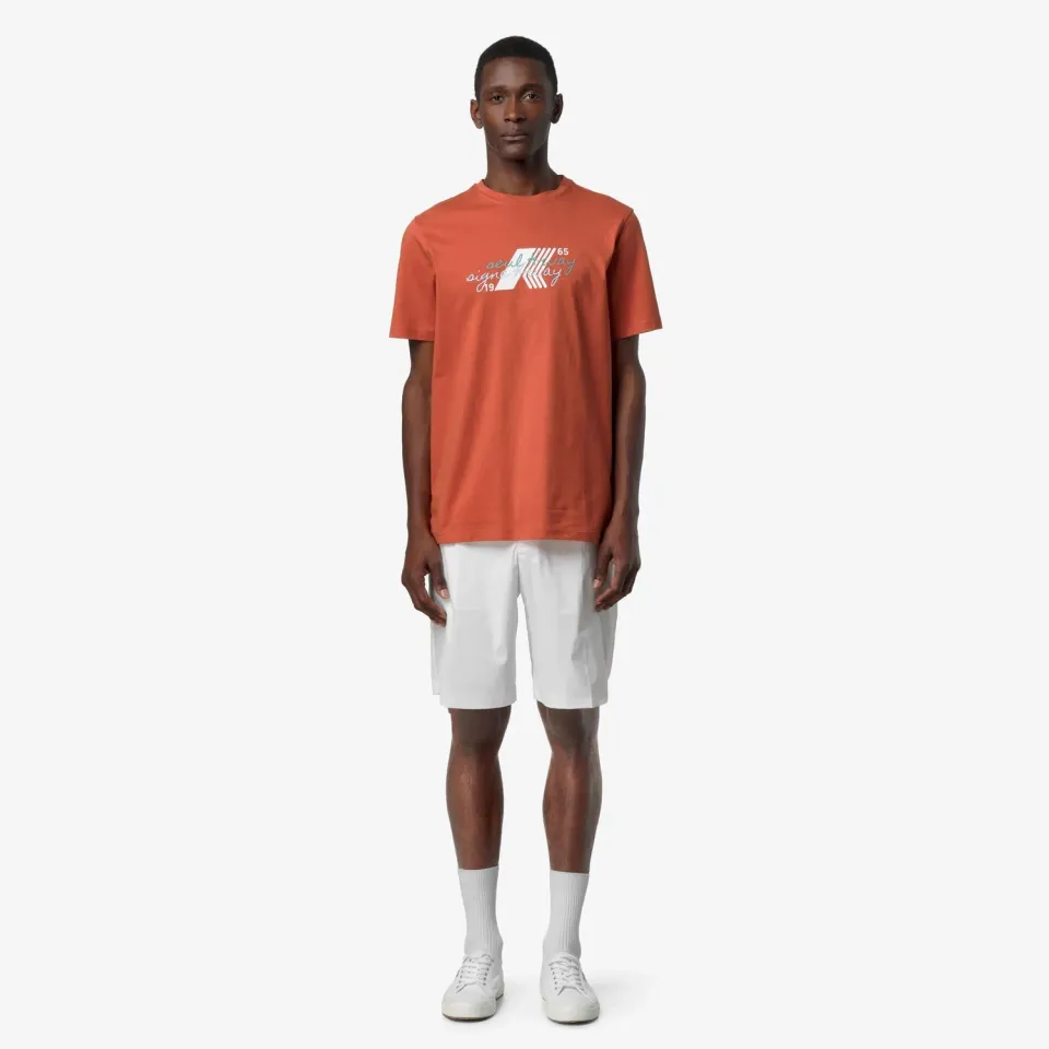 K-Way Odom K71353W tricou barbati portocaliu slim bumbac