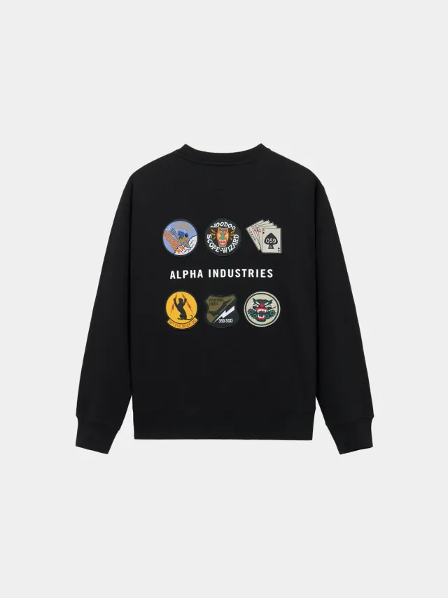 Alpha Industries Patched bluzon negru bumbac